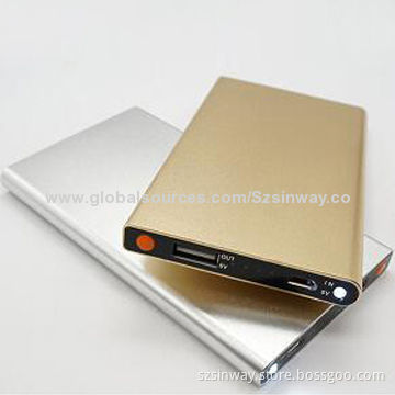 4,300mAh LED Flashlight Thin New Battery Power Banks with 5V DC/1A Input